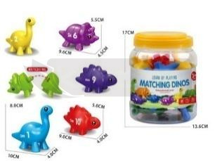 Gra Montessori: Dinozaury cyferki 10szt