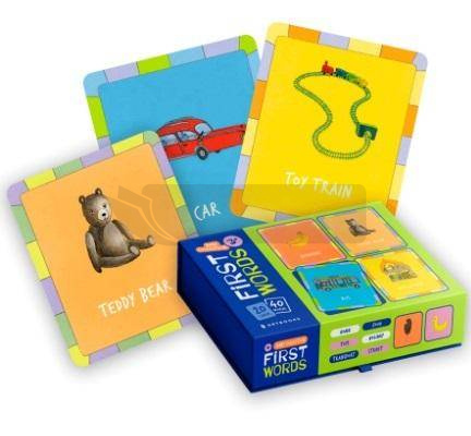 Zestaw kart. Kolekcja dziecięca. Pierwsze słowa