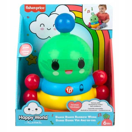 FISHER HAPPY WORLD TAŃCZĄCA GĄSIENICA interaktywna GJW32