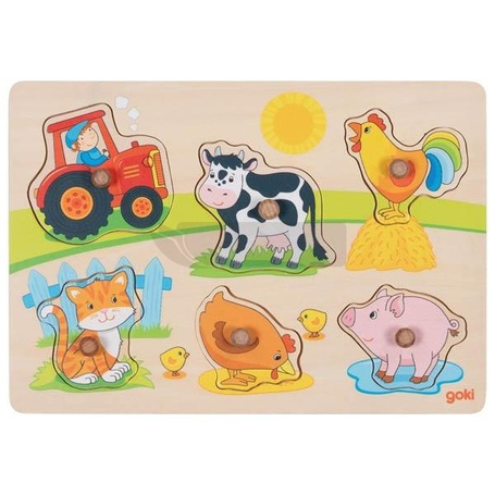 Puzzle z uchwytami Na farmie