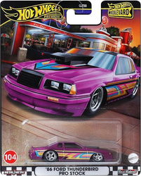 HOT WHEELS PREMIUM BOULEVARD #104 '86 Ford Thunderbird Pro Stock HRT72