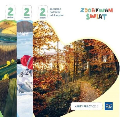 Zdobywam świat. Karty pracy cz.1-3 Poziom 2