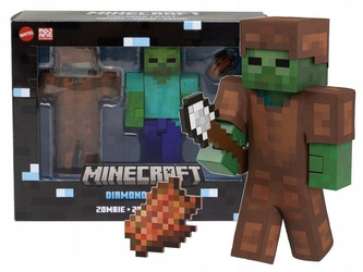 MINECRAFT DIAMOND LEVEL Poziom Diamentowy, figurka z gry ZOMBIE HTM05