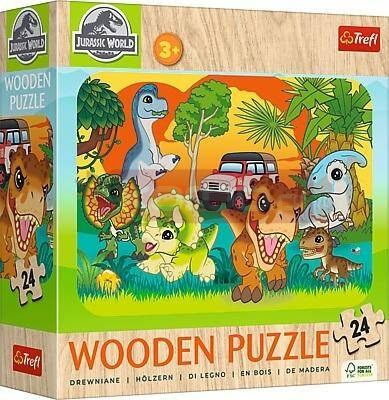 Puzzle drewniane 24 Poznaj dinozaury TREFL