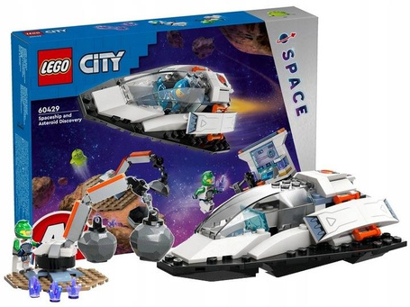 LEGO CITY SPACE 60429 STATEK KOSMICZNY I ODKRYWANIE ASTEROIDY zestaw +4 lat