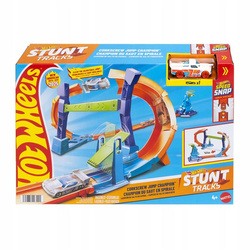 HOT WHEELS STUNT TRACKS ZESTAW Mistrzowski skok na pętli + autko, zestaw +4 JFH36