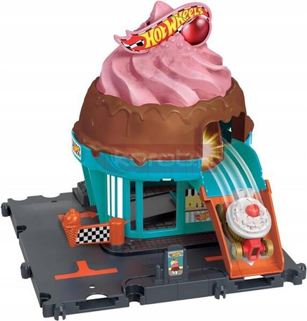 HOT WHEELS ZESTAW RAJDOWA LODZIARNIA z autkiem ciasteczkiem HTN77