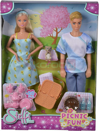 Lalki Steffi Love Steffi i Kevin na pikniku