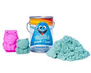 Ultra piasek puszka 150g turkusowy + foremka 3D tygrysek