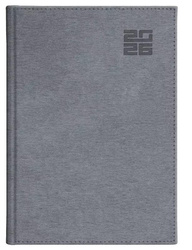 Kalendarz 2026 A5 dzienny Aluminium srebrny