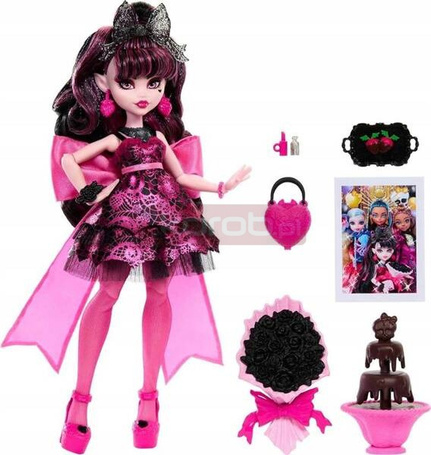 MONSTER BALL LALKA MONSTER HIGH DRACULAURA lalka w imprezowej sukience HNF68