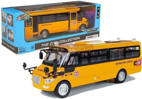 Autobus szkolny metalowy z napędem frykcyjnym