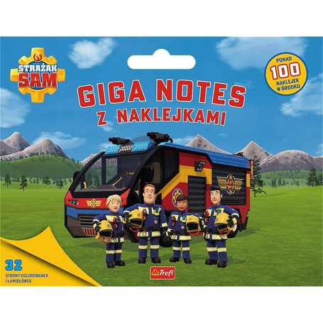 Strażak Sam. Giga notes z naklejkami