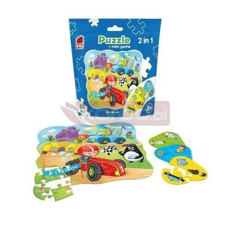 Puzzle 2w1 Pojazdy 49el
