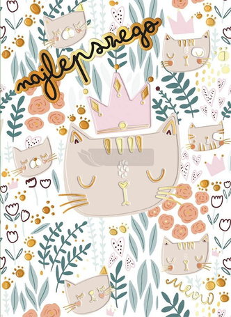 Karnet B6 Koty Pattern