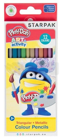 Kredki ołówkowe metalizowane 12 kolorów Play-Doh