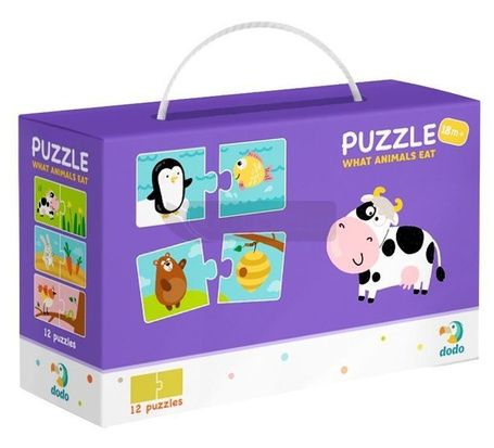 Puzzle 12x2 Co jedzą zwierzęta?