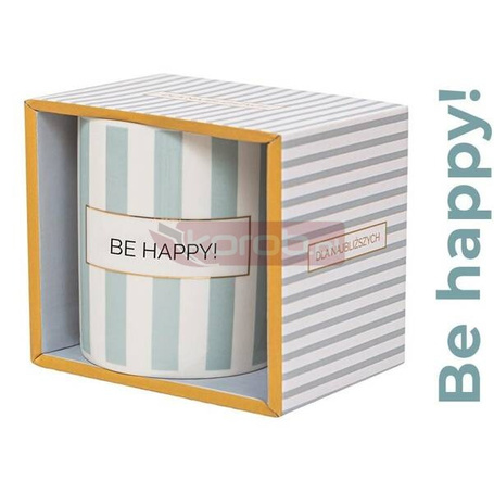 Kubek prezentowy z napisem Be happy!