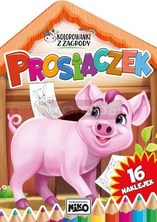 Kolorowanki z zagrody. Prosiaczek