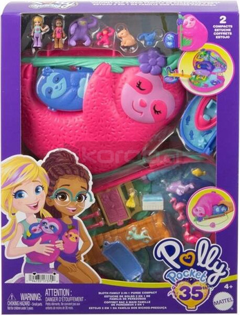 LALKA POLLY POCKET TOREBKA RODZINA LENIWCÓW zestaw do zabawy HRD40