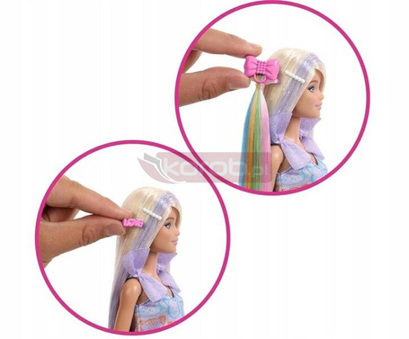 LALKA BARBIE ZABAWA WŁOSAMI lalka Barbie + akcesoria JCT72