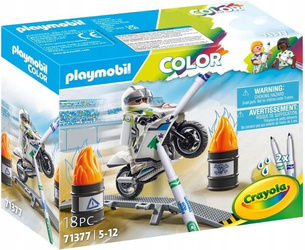 PLAYMOBIL COLOR CRAYOLA 71377 MOTOCYKL zestaw dla dzieci +5 lat