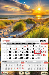 Kalendarz 2026 jednodzielny plaża