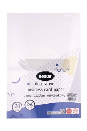 Papier wizytówkowy A4/20K biały Juta