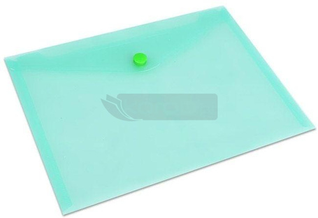 Teczka koperta A5 na zatrzask PP zielona
