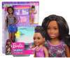 LALKA BARBIE OPIEKUNKA DO DZIECKA lalka Barbie z bobaskiem + wanna FXH06
