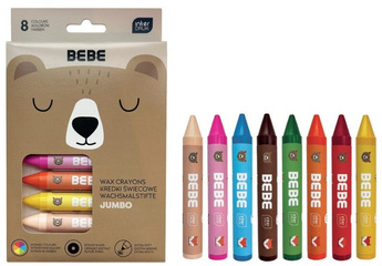 Kredki świecowe Jumbo Bebe Friends 8 kolorów