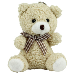 Brelok Miś pluszowy beżowy 8cm