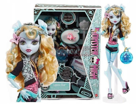 LALKA MONSTER HIGH CREEPRODUCTION Lagoona Blue + zwierzątko pirania Neptuna HGC32