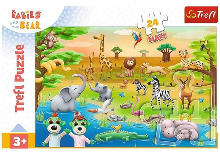 Puzzle 24 maxi Bobaski i Safari TREFL