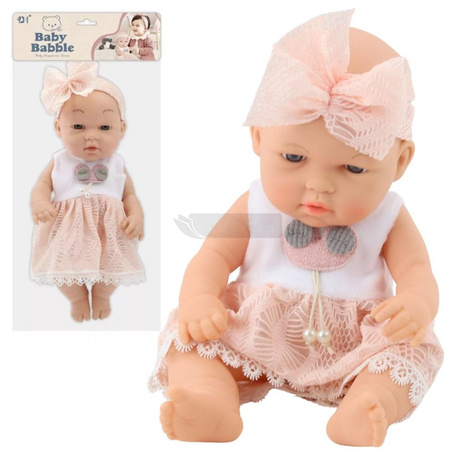 Lalka bobas 30cm w różowej sukience