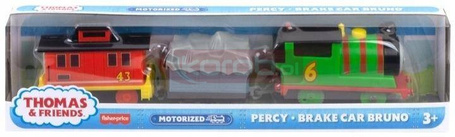 TOMEK I PRZYJACIELE Pociąg Percy & Brake Car Bruno z wagonikiem HHN44