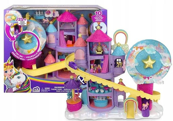 LALKA POLLY POCKET TĘCZOWY PARK ROZRYWKI, zestaw do zabawy dla dzieci +4 l HBT13