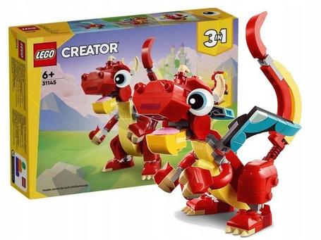 LEGO CREATOR 3W1 31145 CZERWONY SMOK zestaw klocków dla dzieci +6 lat
