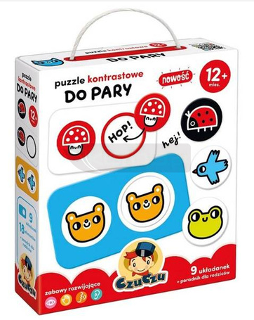 CzuCzu Puzzle kontrastowe Do pary 12m+