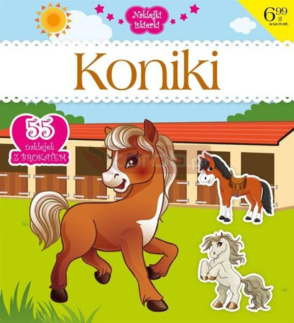 Naklejki iskierki z brokatem. Koniki