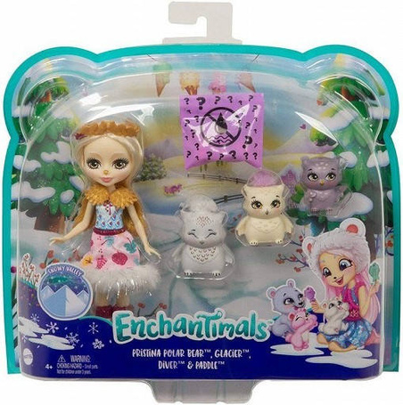 Lalka Enchantimals Rodzina Wielopak Zimowe Sowy GJX46