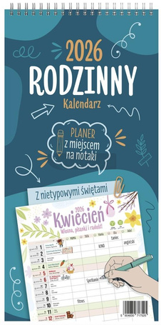 Kalendarz 2026 ścienny notatnikowy planer rodzinny