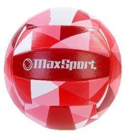Piłka siatkowa Max Sport czerwono-różowo-biała