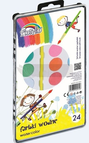 Farby wodne 24 kolory FIORELLO