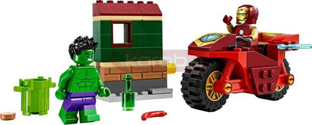 LEGO MARVEL 76287 IRON MAN Z MOTOCYKLEM I HULK zestaw klocków dla dzieci 4+
