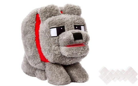 MINECRAFT MASKOTKA WILK DENNIS interaktywny z dźwiękiem JDW26