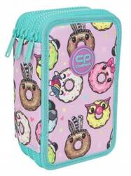 COOLPACK PIÓRNIK POTRÓJNY Z WYPOSAŻENIEM HAPPY DONUTS dla dziewczyny F067665