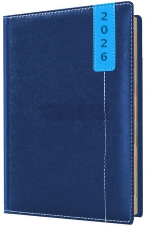 Kalendarz 2026 A4 tygodniowy registry niebieski