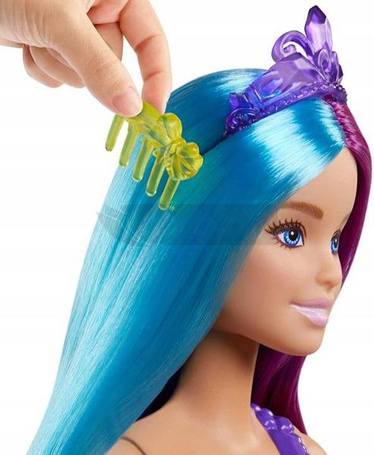 Lalka Barbie Fantazja Długie włosy GTF39