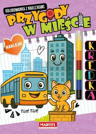 Kolorowanka z kredką Przygody w mieście